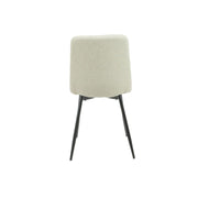 Sedia Imbottita Beige con Cuciture a Rombo  43x45x91 cm