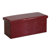 Baule ecopelle rosso rettangolare cm76x40x41