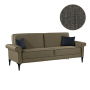 Divano letto Silvera 2 posti tessuto grigio EFFEZ