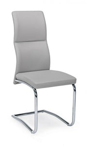 Sedia in ecopelle Grigio Chiaro THELMA 44x58x h104 cm