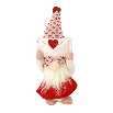 Red fabric gnome 11x8h29 cm