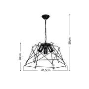 Lampada a sospensione Tena MDL3854 luci in metallo nero asimmetrico EFFEZ