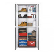 Armadio multiuso slim due ante otto ripiani Olmo Chiaro 83x29x h190 cm