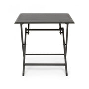 Tavolo da esterno pieghevole in alluminio Antracite ELIN 70x70x h71 cm