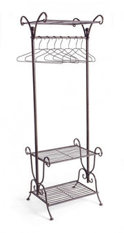 Attaccapanni in acciaio Marrone tre ripiani Marrone MELANIE 55x46x h170 cm