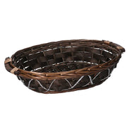 Cesta vimini noce ovale cm45/49x35h12