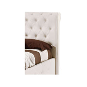 Letto matrimoniale c- contenitore in ecopelle Bianco 180x223xh.120 cm EFFEZ