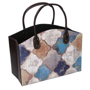 Portariviste ecopelle blu marocco rettangolare cm33,5x15,5h25,5