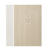 Armadio 2 ante cassa bianca e frontale colore olmo Cm 91x52xH 210