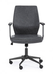 Poltrona ufficio ecopelle nero Jamie cm 67 x 58 x 93