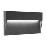Applique tonda in alluminio pressofuso con diffusore satinato - 6W, 723 lumen, luce calda grafite