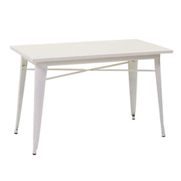 Tavolo ferro rettangolare bianco cm 60 x 120 x h 76