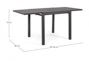 Tavolo All. Pelagius 83-166X80 Antr Yk13