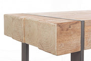 Tavolo da bar in acciaio piano iegno di abete GARRETT 200x50x h110 cm