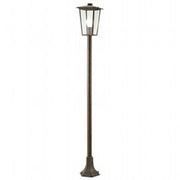 Lampada da esterno in alluminio pressofuso con diffusori in vetro trasparente ruggine