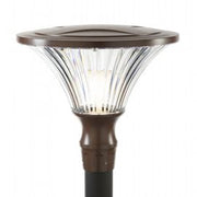Lampada da esterno in alluminio pressofuso, diffusore trasparente, diametro 60mm, altezza max 160mm, IP65 corten