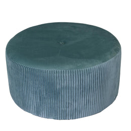 Puff velluto verde salvia tondo cm ø56h28