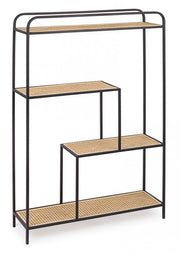 Libreria in acciaio Sagomata quattro ripiani Antracite ELYOT 85,5x25,5x h131 cm