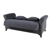 Divano due posti in tessuto con contenitore Grigio  BUKET 160x86x h85 cm