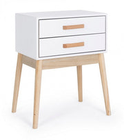 Cassettiera ORDINARY bianca 2 cassetti 58h cm