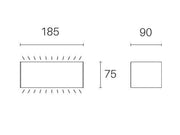 Applique 12W Led 4000K  linea box  bianco