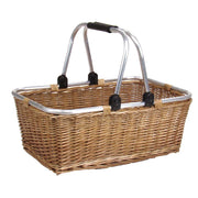 Cesta vimini spesa gr cm50x32h20 c/manici mobili - senza fodera