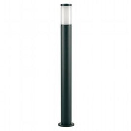 Palo in Alluminio Pressofuso con Diffusore Opalino - Altezza 180mm, Diametro 60mm - IP43, 25W nero
