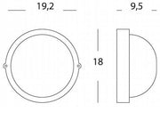 Plaf.Piccola E27  linea industriale tonda  nero