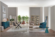 Set da 2 Pouf in velluto con contenitore Grigio POLINA
