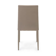 Sedia moderna tortora in similpelle