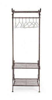 Attaccapanni in acciaio Marrone tre ripiani Marrone MELANIE 55x46x h170 cm