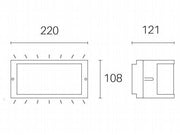 Applique 10W Led 4000K  linea petit  bianco