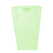 Cestone poliestere verde chiaro foderato quadro cm33x33h53