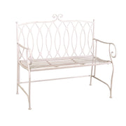 Panchina esterno  metallo ragusa bianco cm 104x 55 x h90