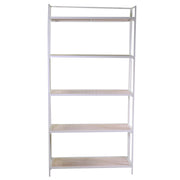 Scaffale metallo bianco 5 piani cm 34,5 x 85,5 x  160/170