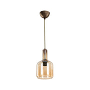 Lampada a sospensione Boston MDL3554 con diffusore vetro fumè EFFEZ