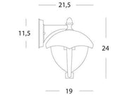 Applique In Basso E27  linea sofy  nero