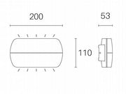 Applique 5W+5W Led 4000K  linea pillow  bianco