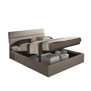 Letto matrimoniale contenitore Ios ecopelle grigio scuro EFFEZ
