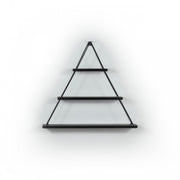 Libreria muro triangolare bacheca piramide nero  cm 74 x 13 x 61 h
