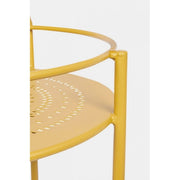 Carrello per bottiglie in acciaio Giallo Ocra
