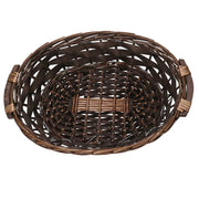 Cesta vimini noce ovale cm33/37x27h8