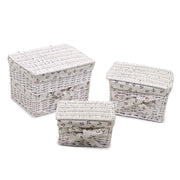 Scatola vimini spaccato jack 1-3 biancorettangolare cm45x35h30