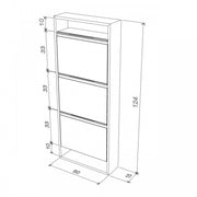 Scarpiera slim bambu bianco cm 50x15x124 h EFFEZ