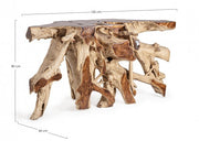 Consolle in legno naturale Lisandra 150x45 cm