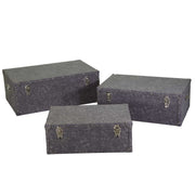 Baule ecopelle 1-3 grigio cm 80x50h30