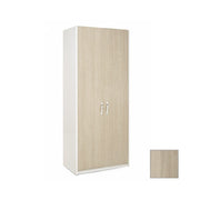 Armadio 2 ante cassa bianca e frontale colore olmo Cm 91x52xH 210