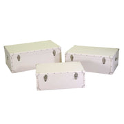 Baule ecopelle 1-3 crema cm 80x50h30