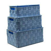 Scatola poliestere 1-3 azzurro rettangolare cm30x20h13,5