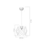 Lampada a sospensione Koza MDL4327 gabbia bianco